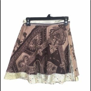Rahab's rope silk wrap mini skirt